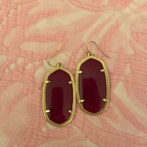 Kendra Scott Earrings - Maroon